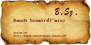 Basch Szemirámisz névjegykártya